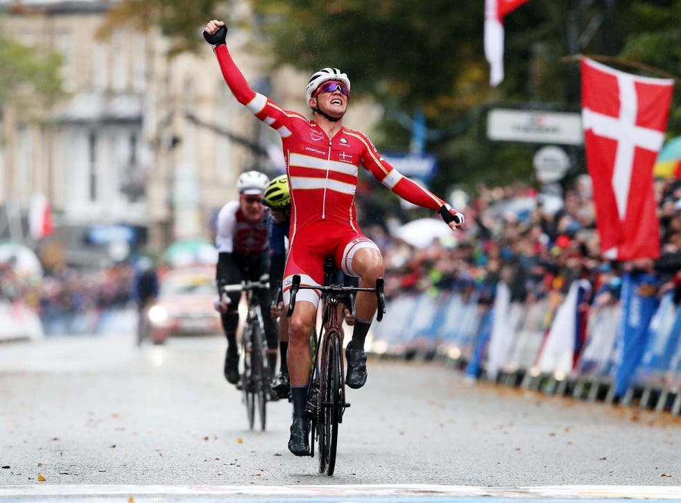 Road World Championships 2019: Mads Pedersen on top of the world after out-sprinting Matteo Trentin The Independent The Independent