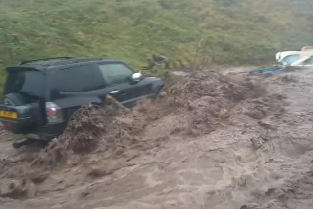 Video of the flooding in Aberdeenshire after heavy rain hit northeast Scotland