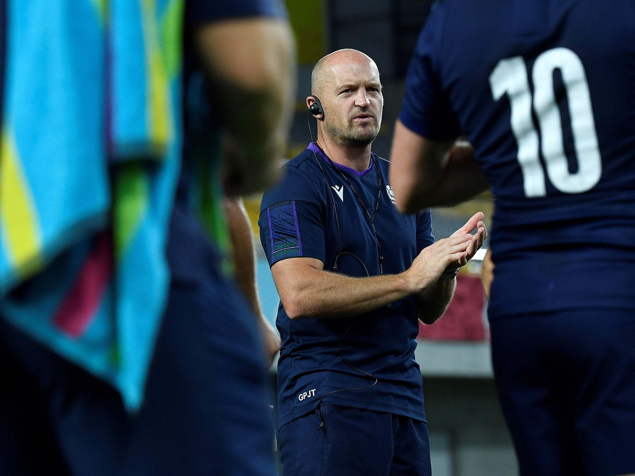 Gregor Townsend leads Scotland training ahead of their Rugby World Cup clash with Samoa