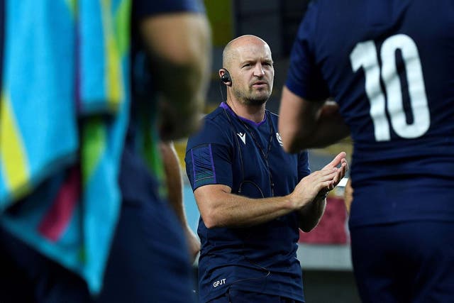 Gregor Townsend leads Scotland training ahead of their Rugby World Cup clash with Samoa