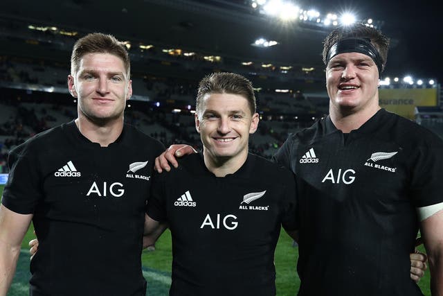Jordie, Beauden and Scott (L-R) all start for New Zealand against Canada