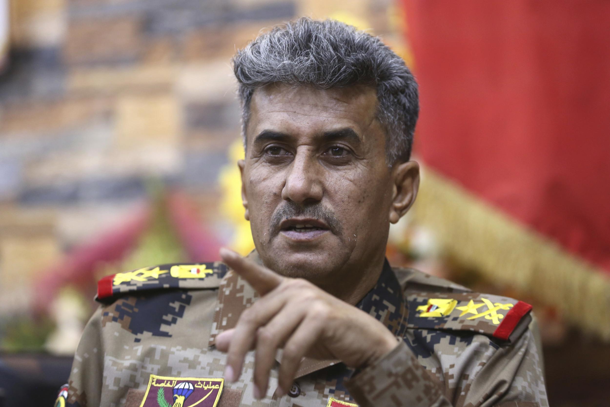 Lt Gen Abdul-Wahab al-Saadi pictured in 2016 outside Fallujah, Iraq