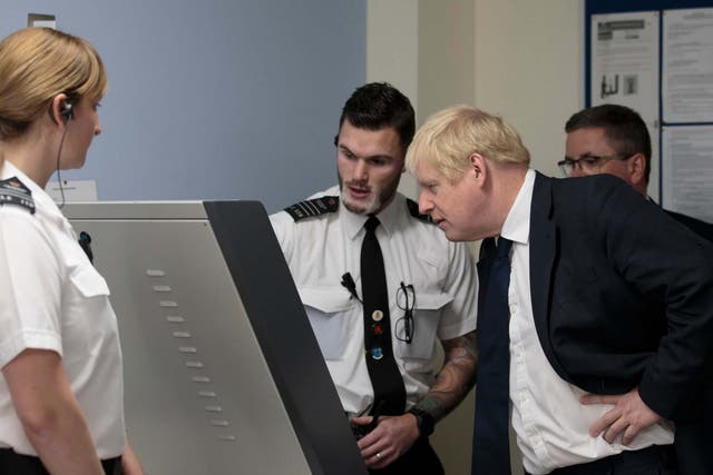 Boris Johnson visits HMP Leeds after an announcement that £100m would be invested in security and cutting crime in prisons
