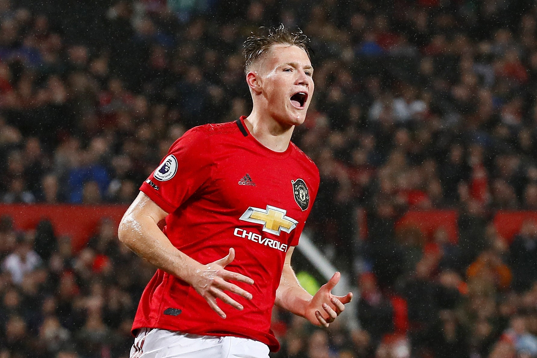 Scott McTominay celebrates giving United the lead (Reuters)