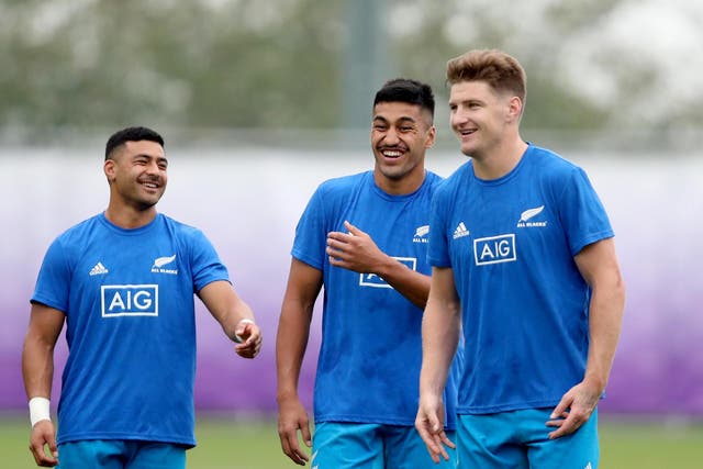 New Zealand in training ahead of today's match