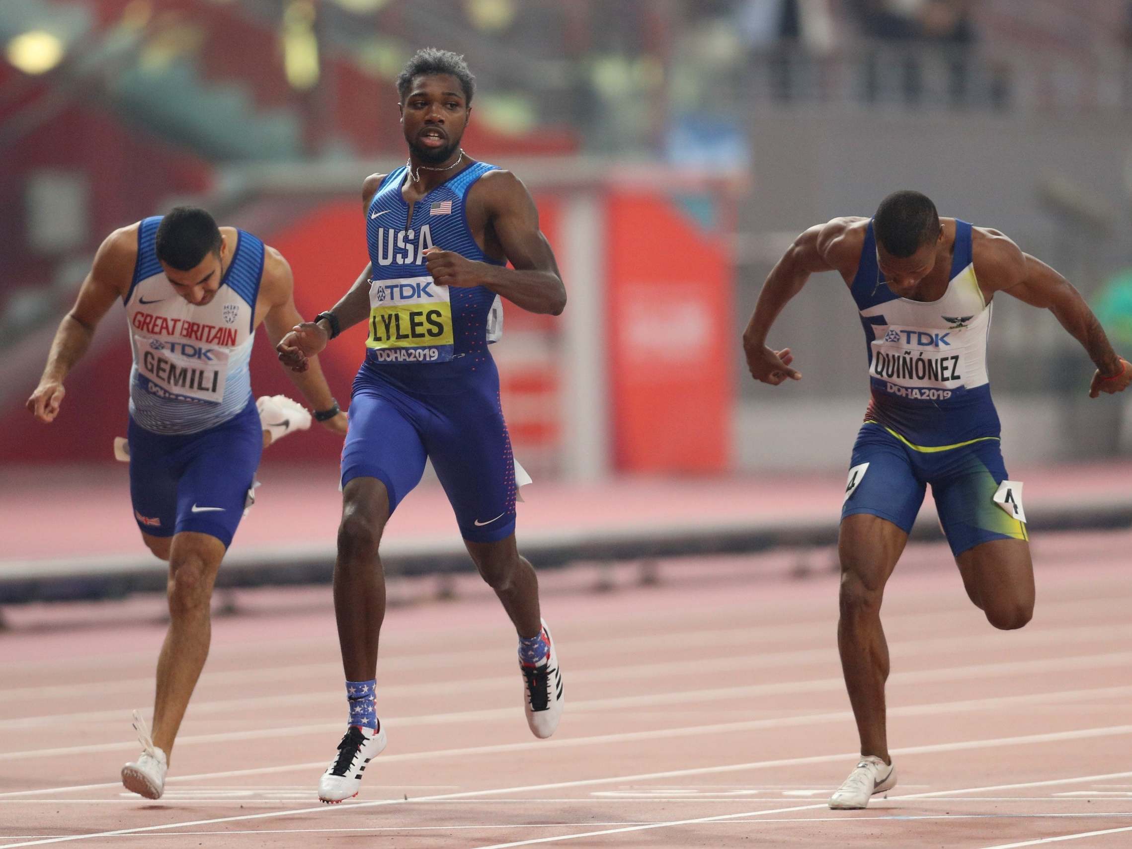 Noah Lyles wins gold in the 200m