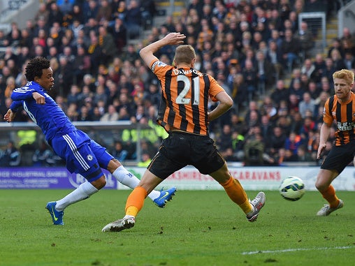 Loic Remy scores for Chelsea against Hull in 2015