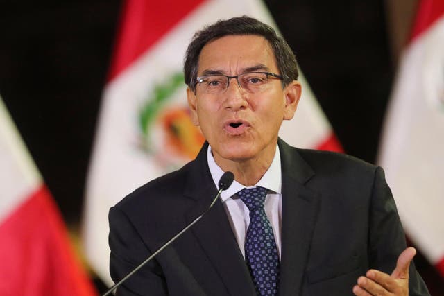 President Martin Vizcarra announced the dissolution of congress on Monday