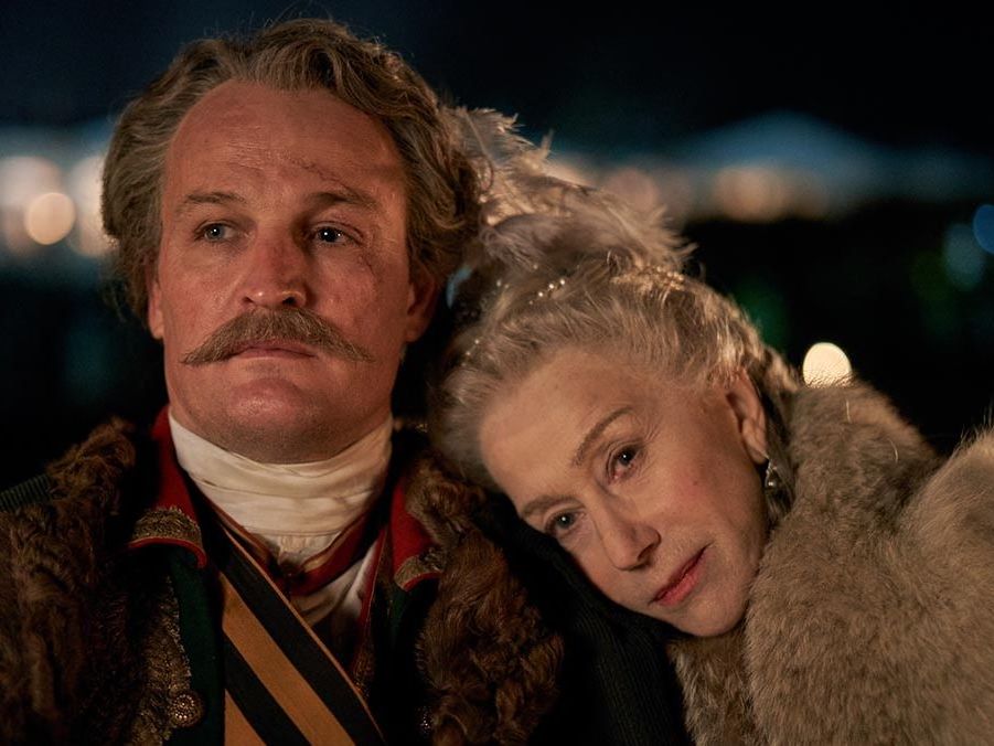 ‘She inspires you to be a great man’: Clarke and Helen Mirren in ‘Catherine the Great’