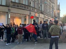 Hong Kong and Chinese students clash in Sheffield in democracy protest