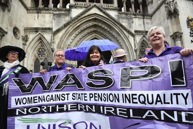 Campaigners protest outside the Royal Courts of Justice on Thursday