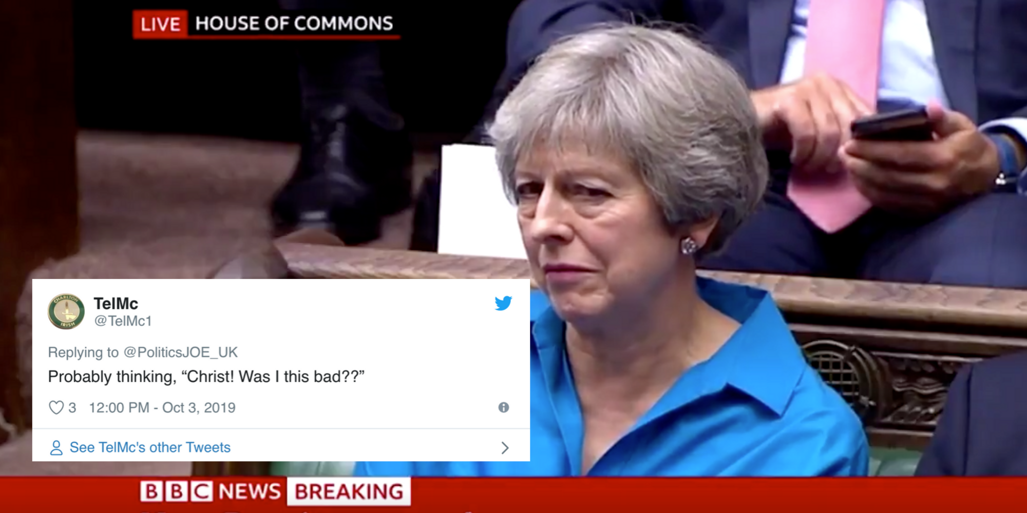 Theresa Mays Face During Boris Johnsons Brexit Speech Literally Sums Up How The Uk Feels