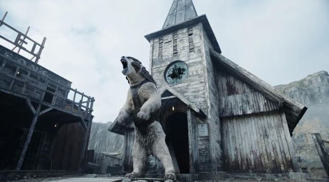 Iorek Byrnison the bear in the trailer for His Dark Materials