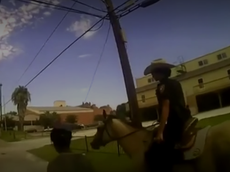 Black man bound by rope and led by police on horses sues Texas city