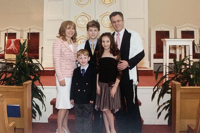 Zoe with her mum Elyse, dad Michael and two brothers Cameron (front) and Ian at a bar mitzvah