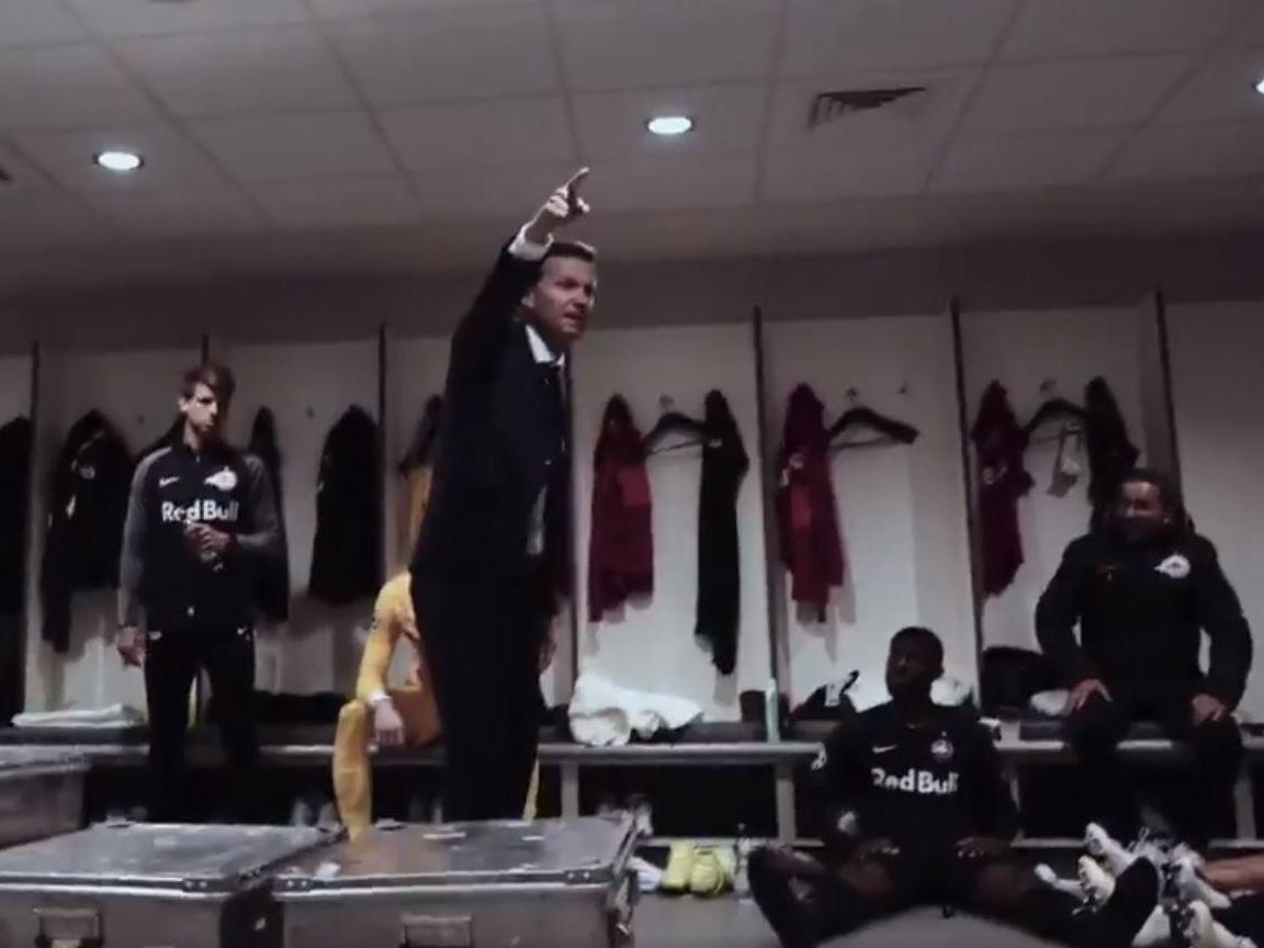 Jesse Marsch delivers his inspirational team talk