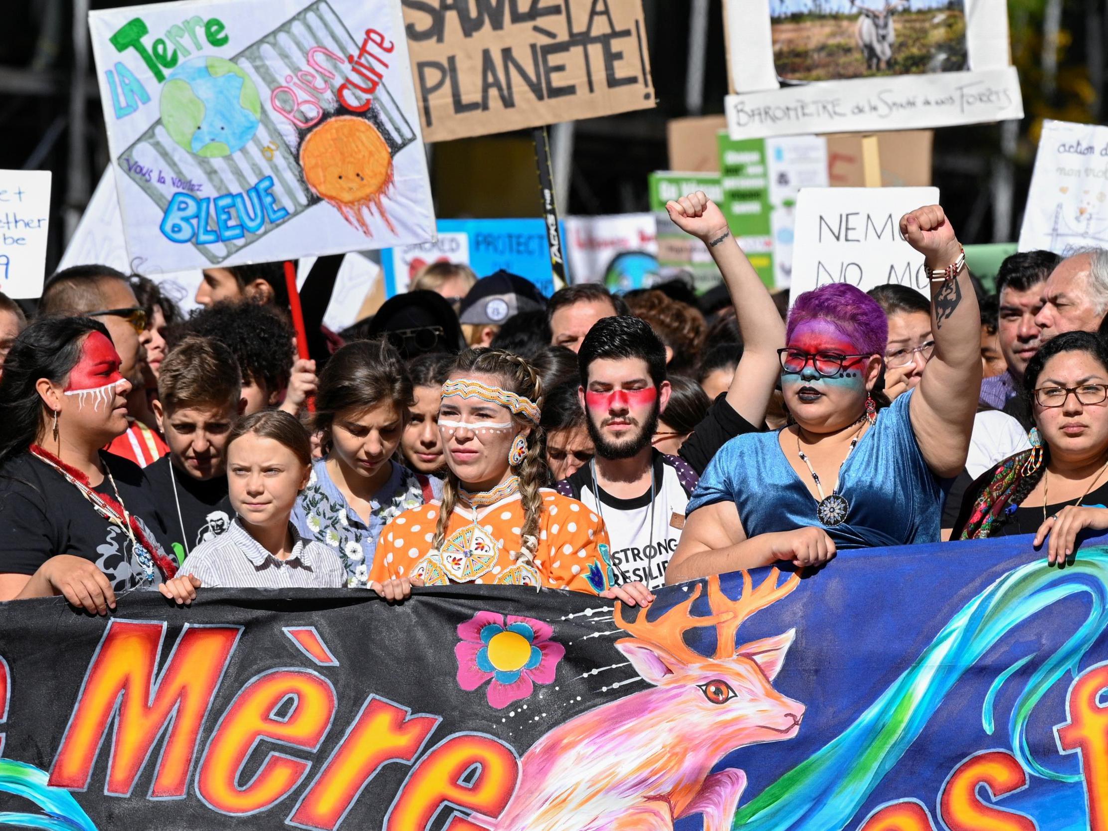 Climate strike march in Montreal, Quebec, Canada, 27 September 2019