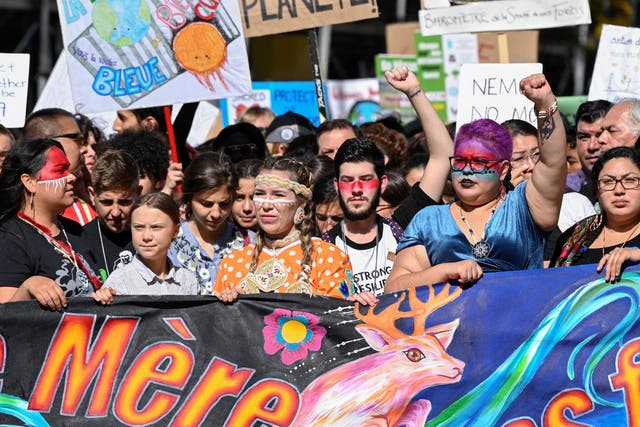 Climate strike march in Montreal, Quebec, Canada, 27 September 2019