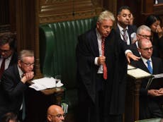 Bercow ends decade as Commons speaker with furious spat with Tory MP