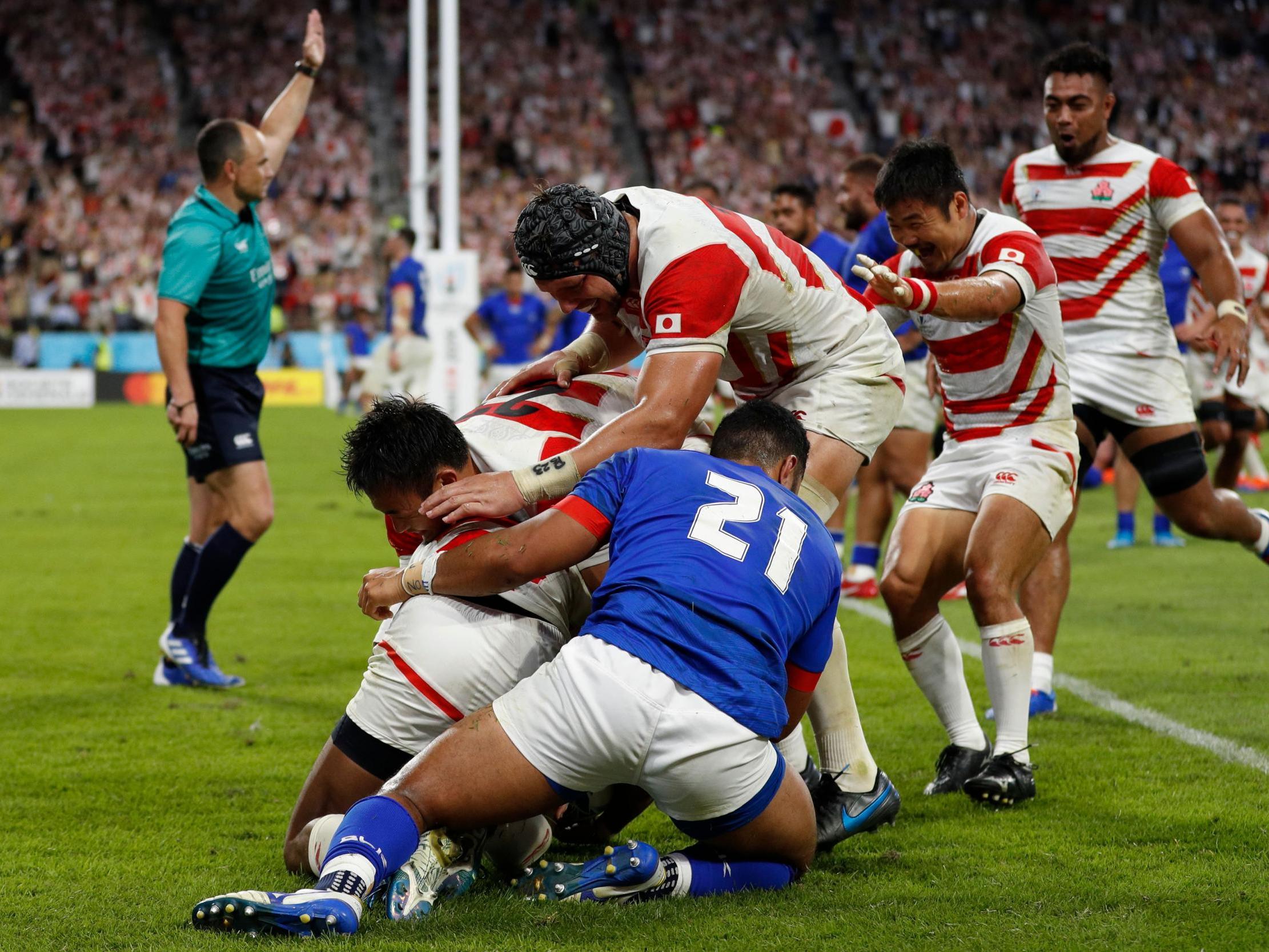 Rugby World Cup 2019: Japan deliver more fireworks to beat Samoa and close in on quarter-final berth