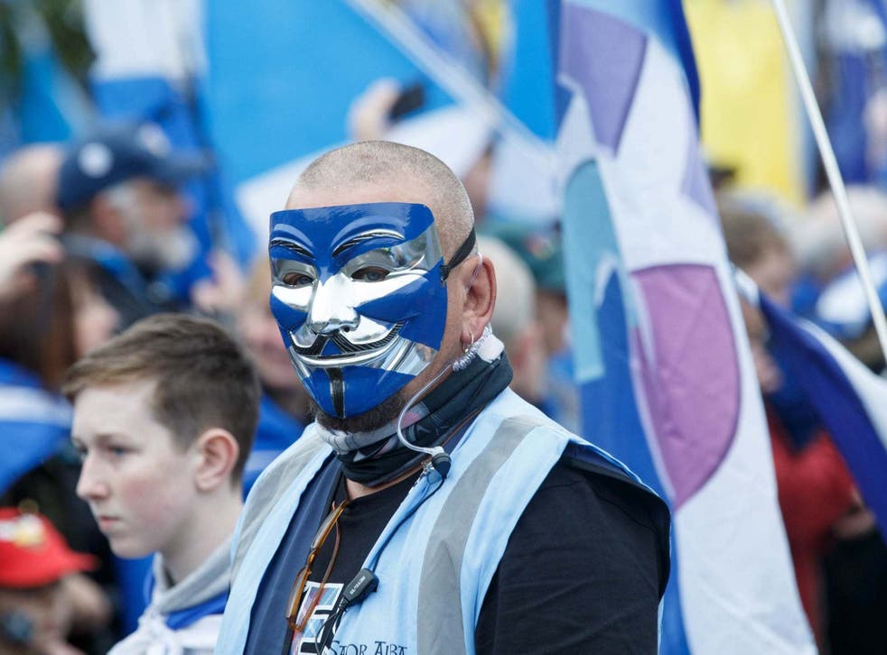 Many of the marchers were in fancy dress or had painted faces