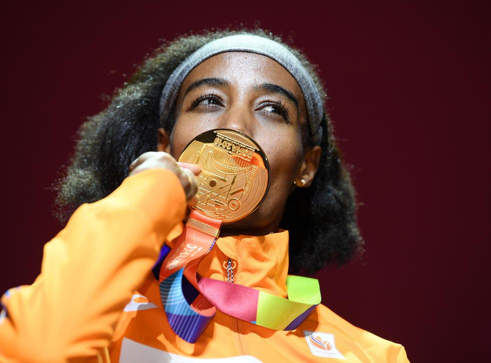 Sifan Hassan followed 10,000 metres gold with the 1500m title in Doha