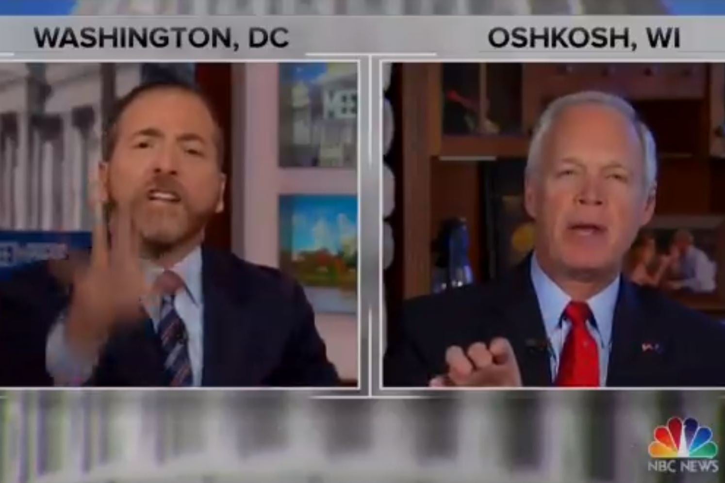 Chuck Todd berates Senator Ron Johnson for pushing a ‘conspiracy theory’. This isn’t Johnson’s first rodeo