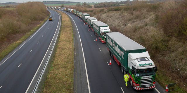 The government staged trials of traffic management systems to prepare for a no-deal Brexit