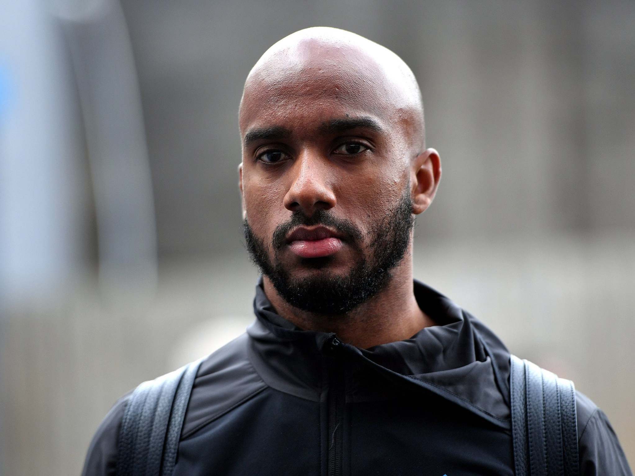 Everton's Fabian Delph arrives at the stadium