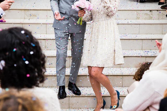 A couple were married days after the wife caught her husband-to-be assaulting her bridesmaid