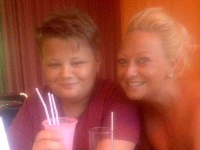 Harry Dunn and mother Charlotte Charles