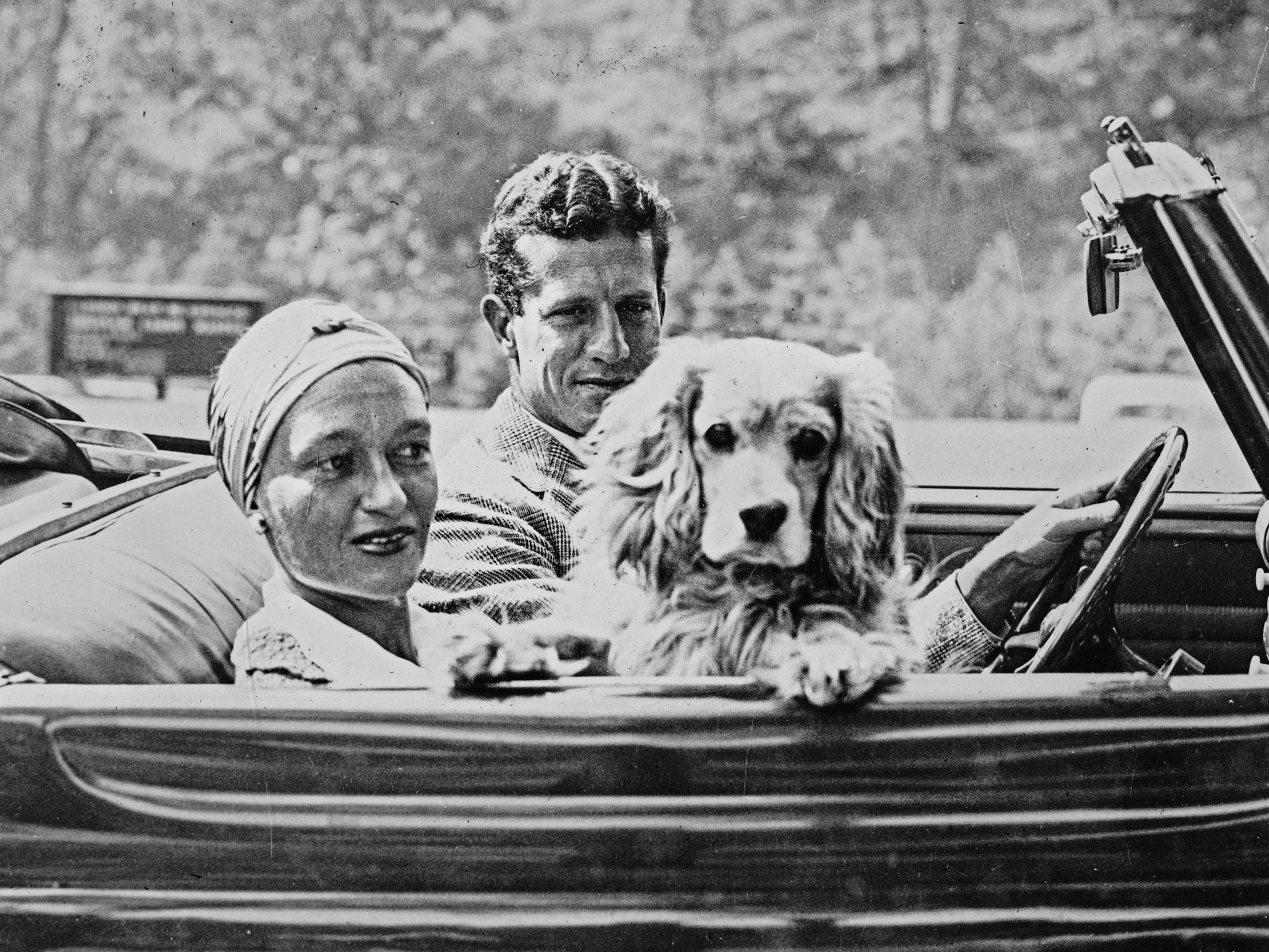 Gertie and Sidney Legendre and their dog