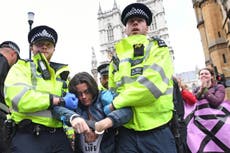 Live: 600 Extinction Rebellion activists arrested over London shutdown