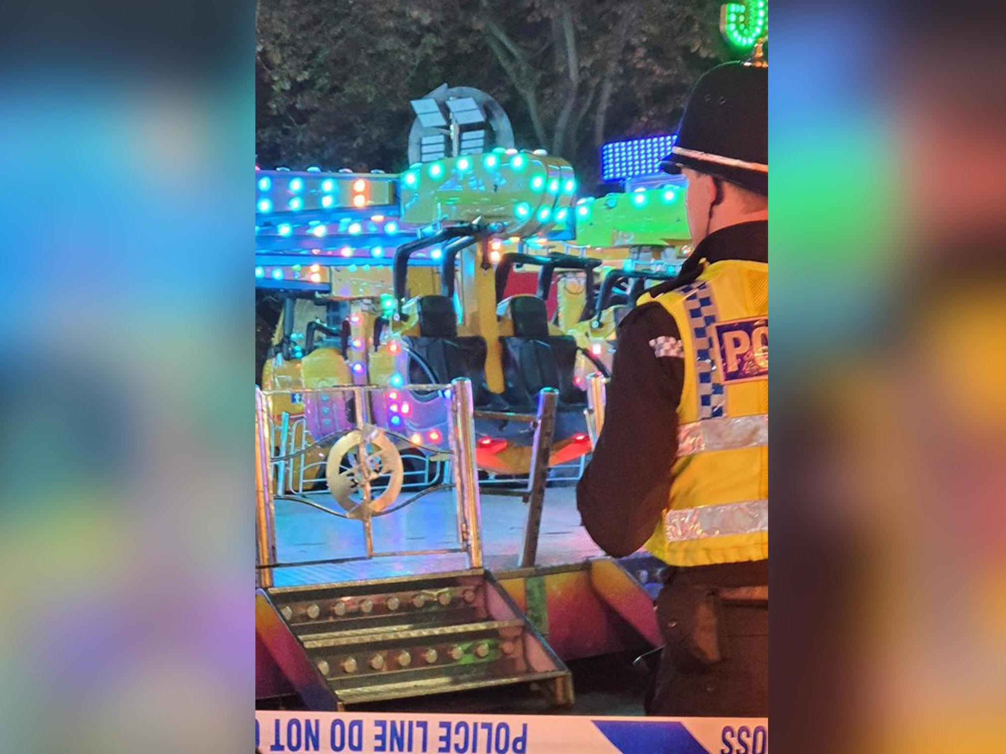 A woman was reportedly thrown from the spinning attraction and into another nearby ride