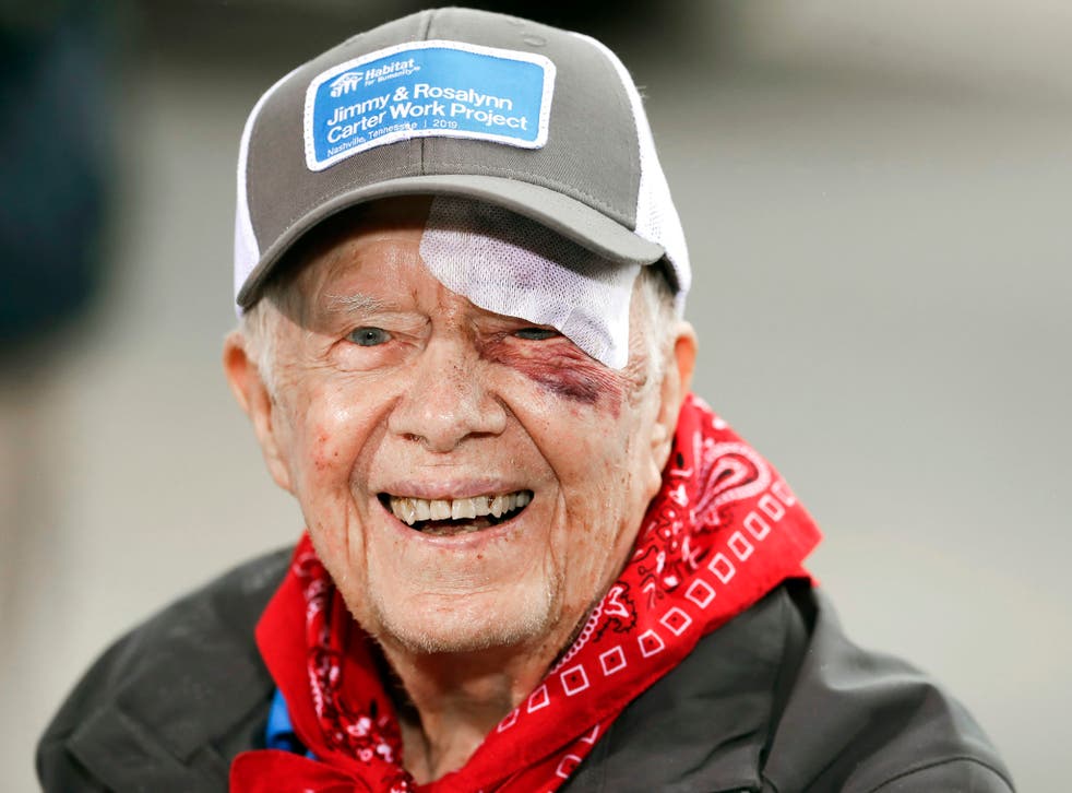 Jimmy Carter Former President Sports Black Eye After Falling At Home The Independent The Independent
