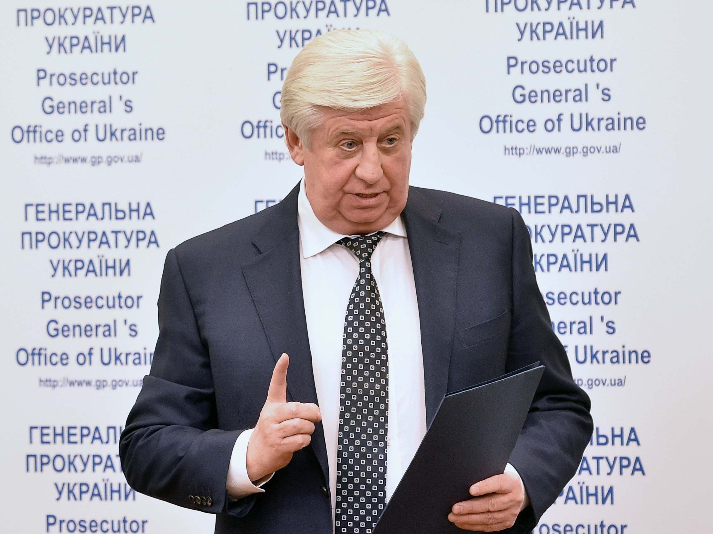 Shokin holds a press conference in Kiev in 2015