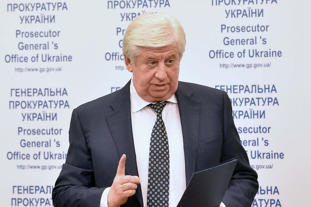 Shokin holds a press conference in Kiev in 2015