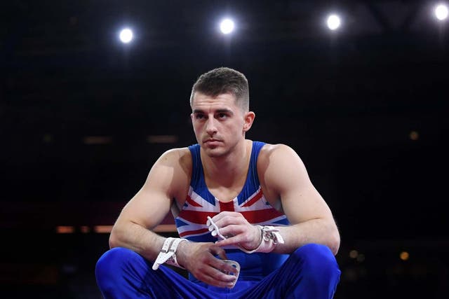 Max Whitlock looks on during the Gymnastics World Championships