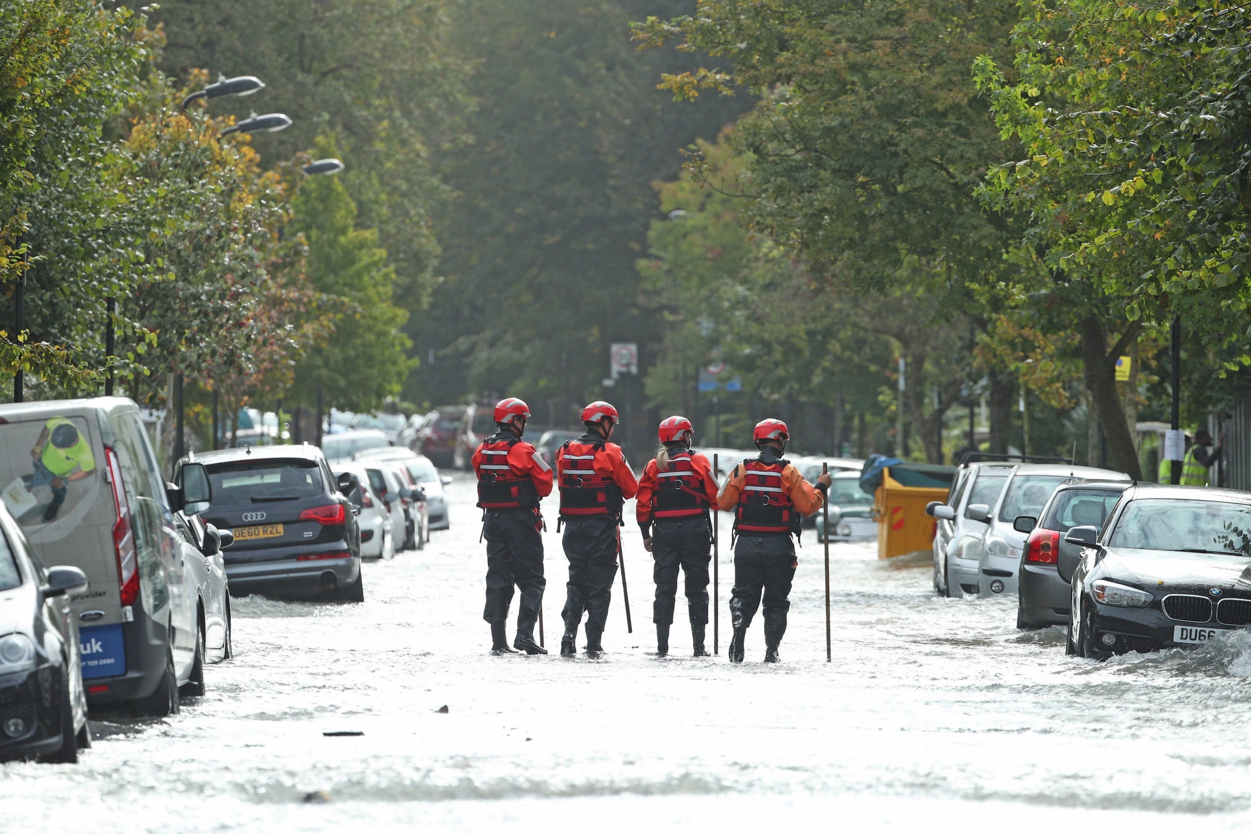 Residents have been evacuated from lower-floor flats