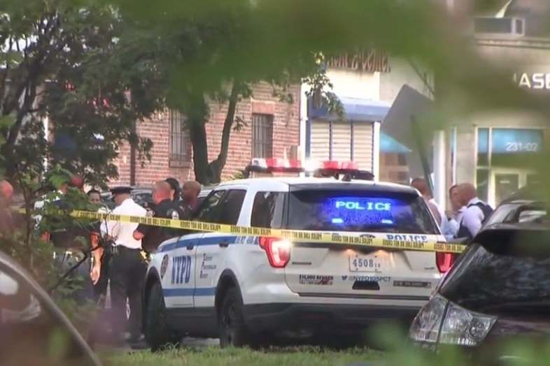 Police at the scene after Robert Echeverria became the ninth NYPD officer to take his life