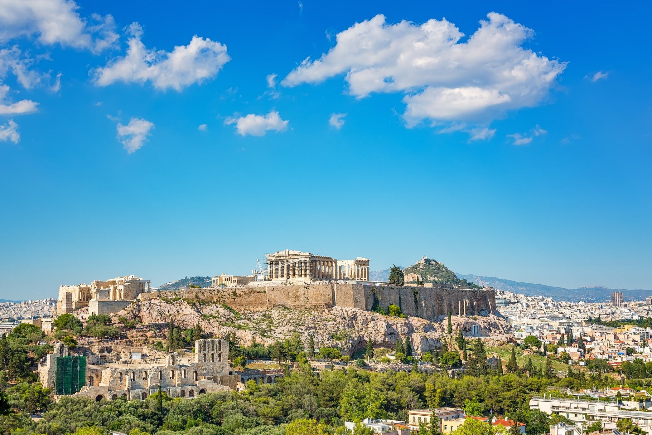 The Parthenon as part of the Acropolis complex