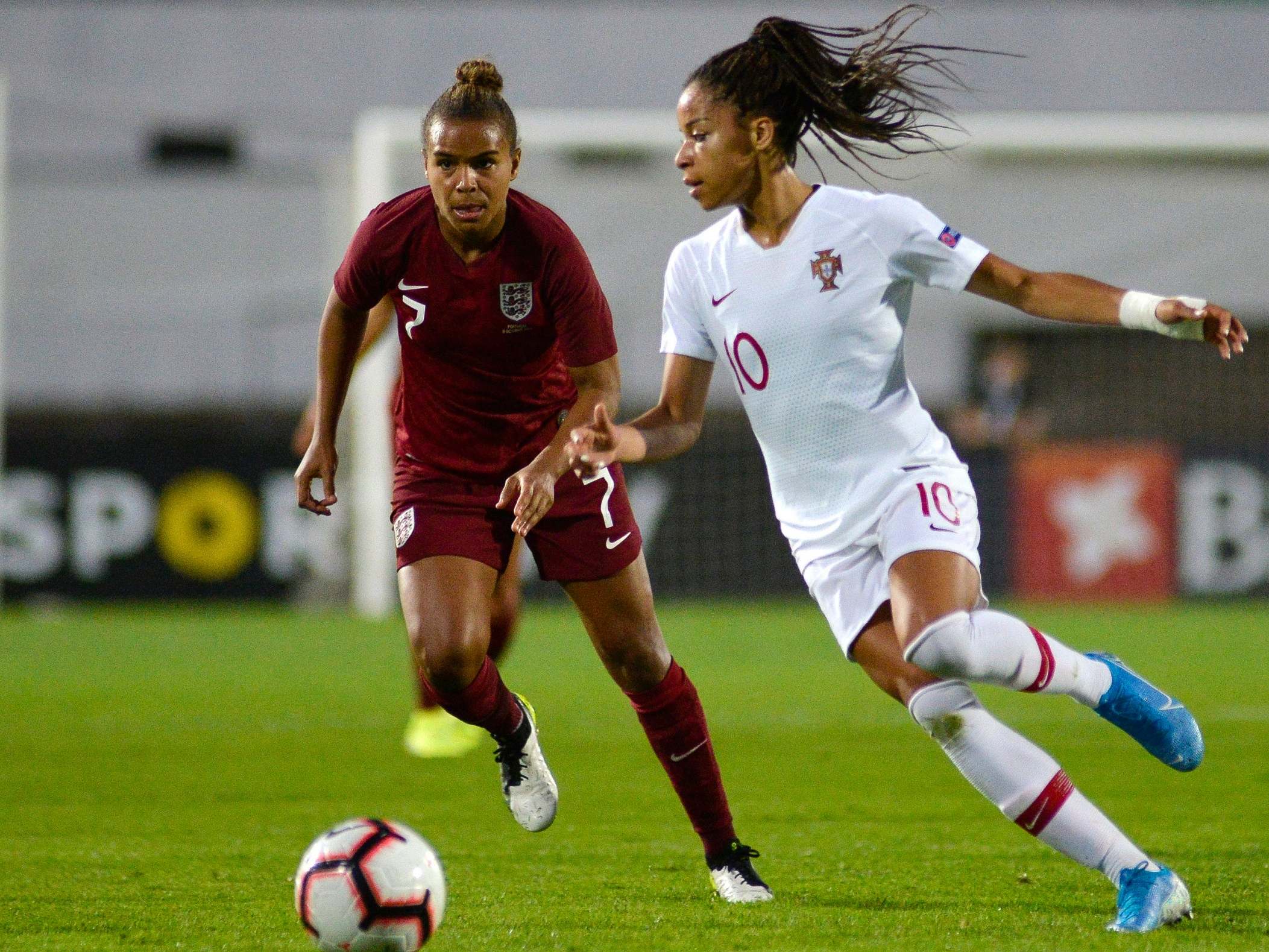 Jessica Silva is challenged by Nikita Parris