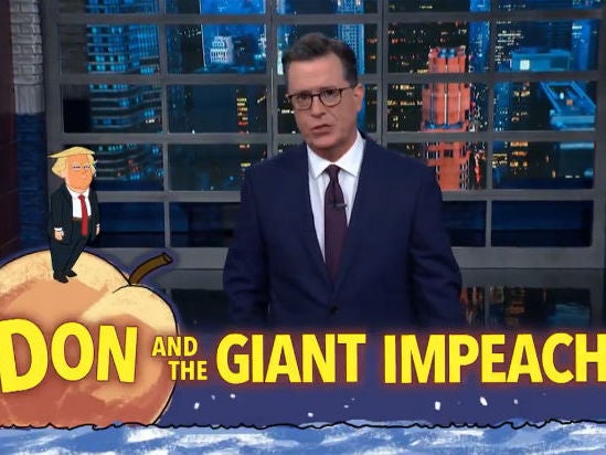 Stephen Colbert criticises Trump's 'absolutely bonkers' refusal to participate in impeachment inquiry
