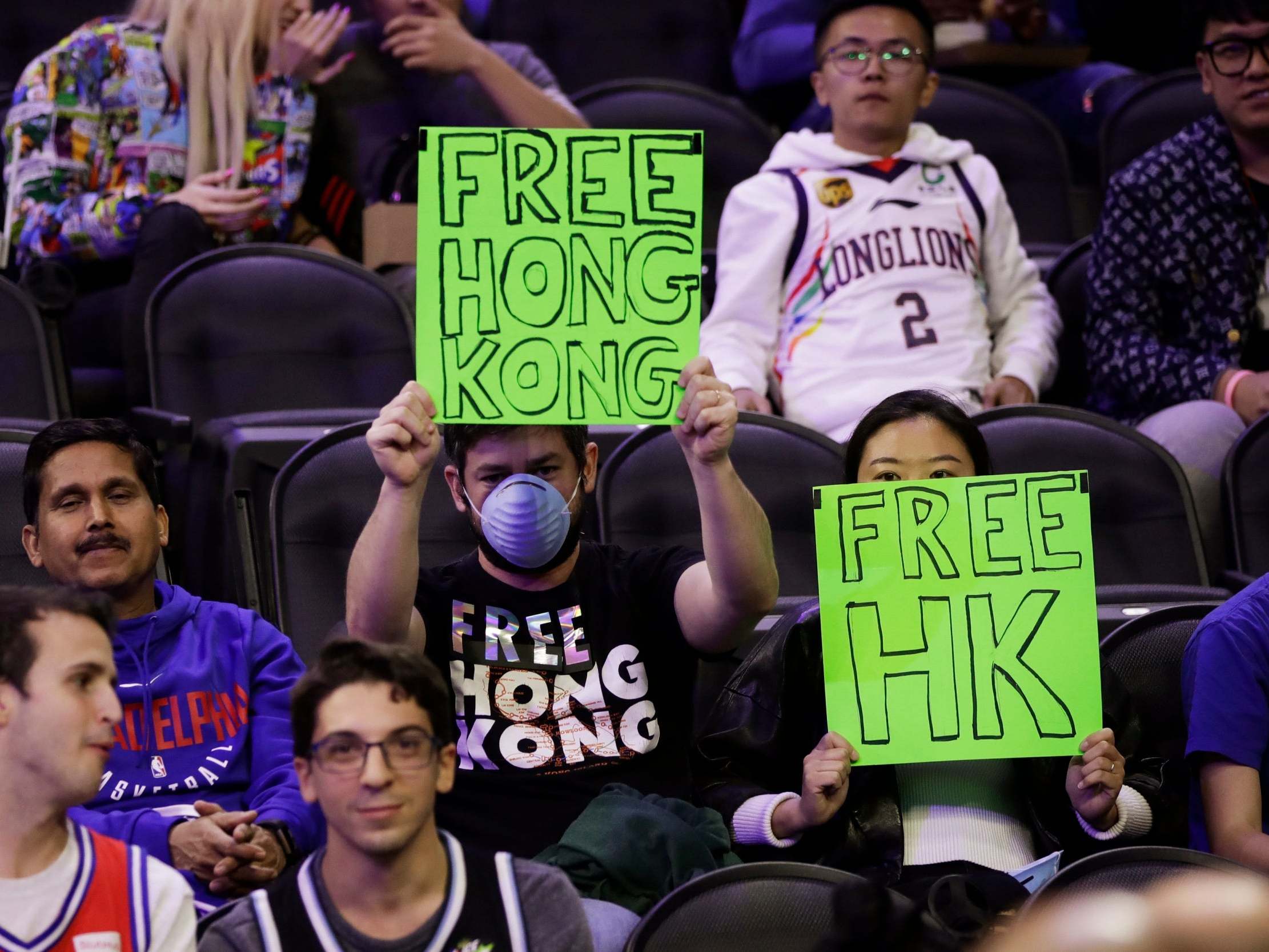 Fans were ejected for showing support towards Hong Kong