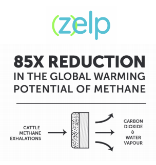 Zelp’s aim is to reduce methane emissions by 20 per cent, increasing up to 60 and then 70 per cent as the device rolls out to international markets