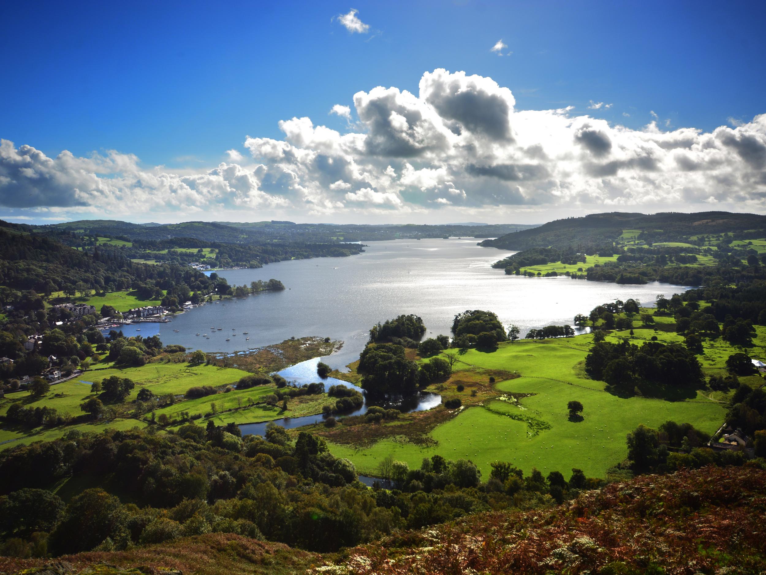The spectacular Windermere lake is more than 10 miles long
