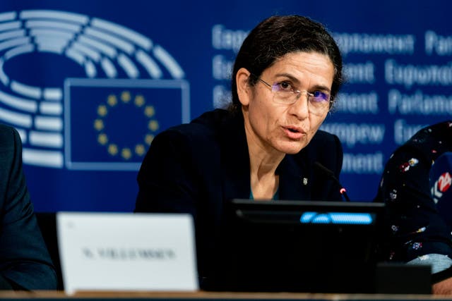 Ilham Ahmad, Chair of the Executive Committee of the Syrian Democratic Council (SDC) held a press conference at the European Parliament in Brussels