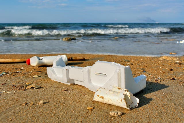 Polystyrene is able to catch certain frequencies of sunlight, helping it to degrade faster