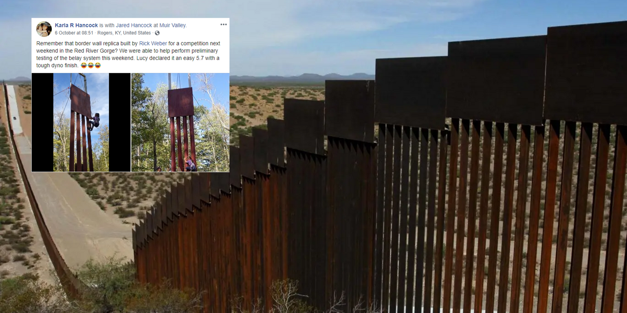 An 8-year-old girl just proved how easy it is to climb Trump’s ‘impenetrable' border wall