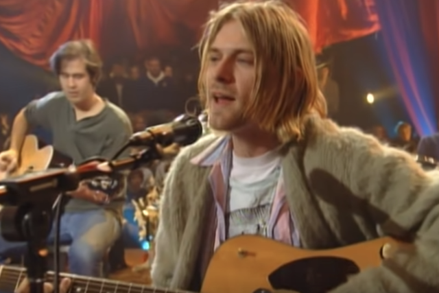 Kurt Cobain at Nirvana's 'MTV Unplugged' taping on 18 November, 1993 in New York City.